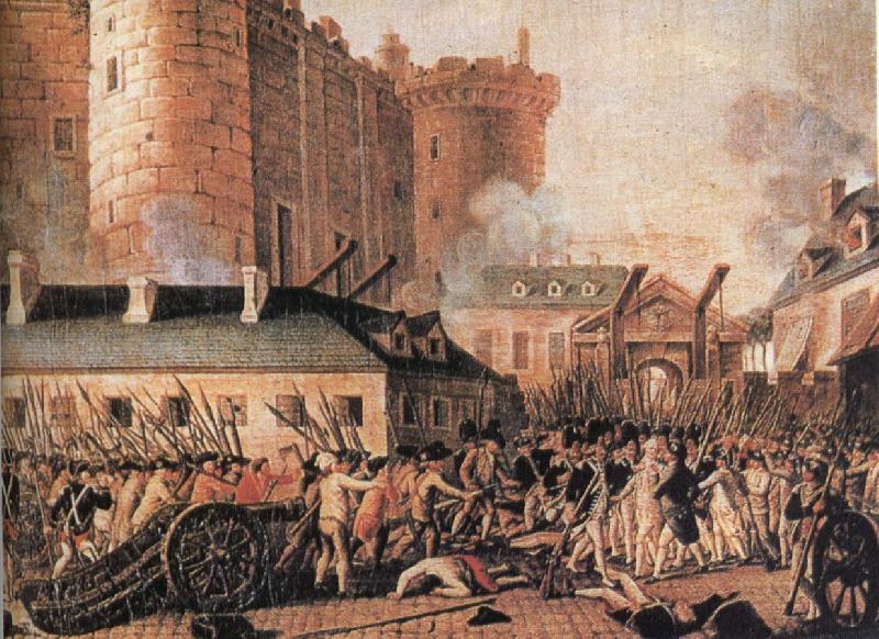 unknow artist bastiljens fall den 14 juli 1789 samtida malning oil painting image